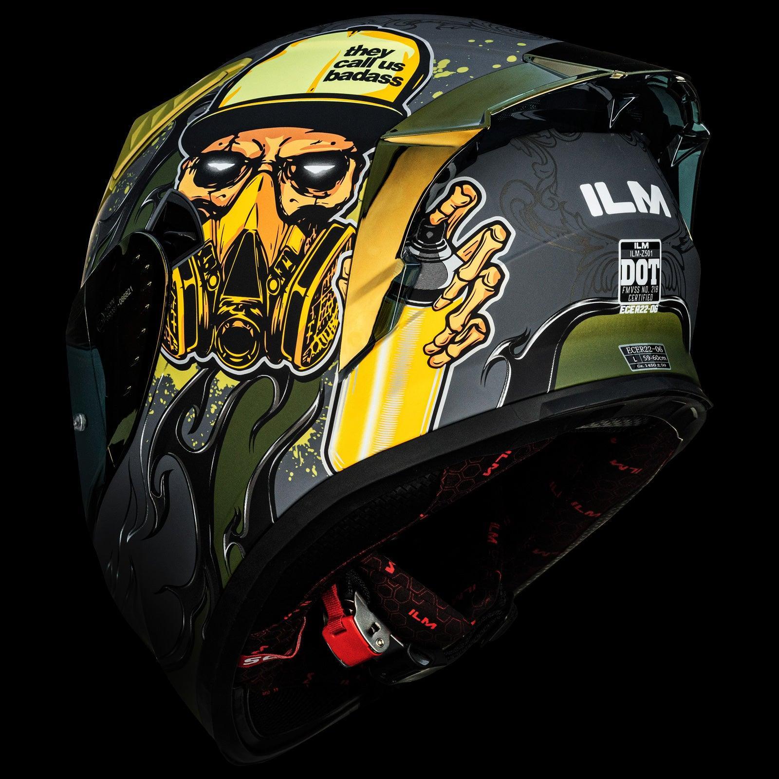 Clearance Sale - ILM Full Face Motorcycle Helmet Model Z501 (5 Colors) - Image 4