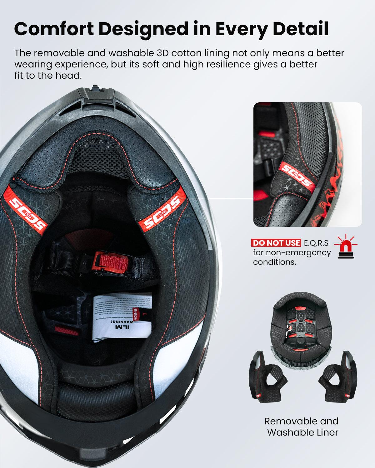 ILM Motorcycle Full Face Street Racing Helmet Model MF567 - Image 11