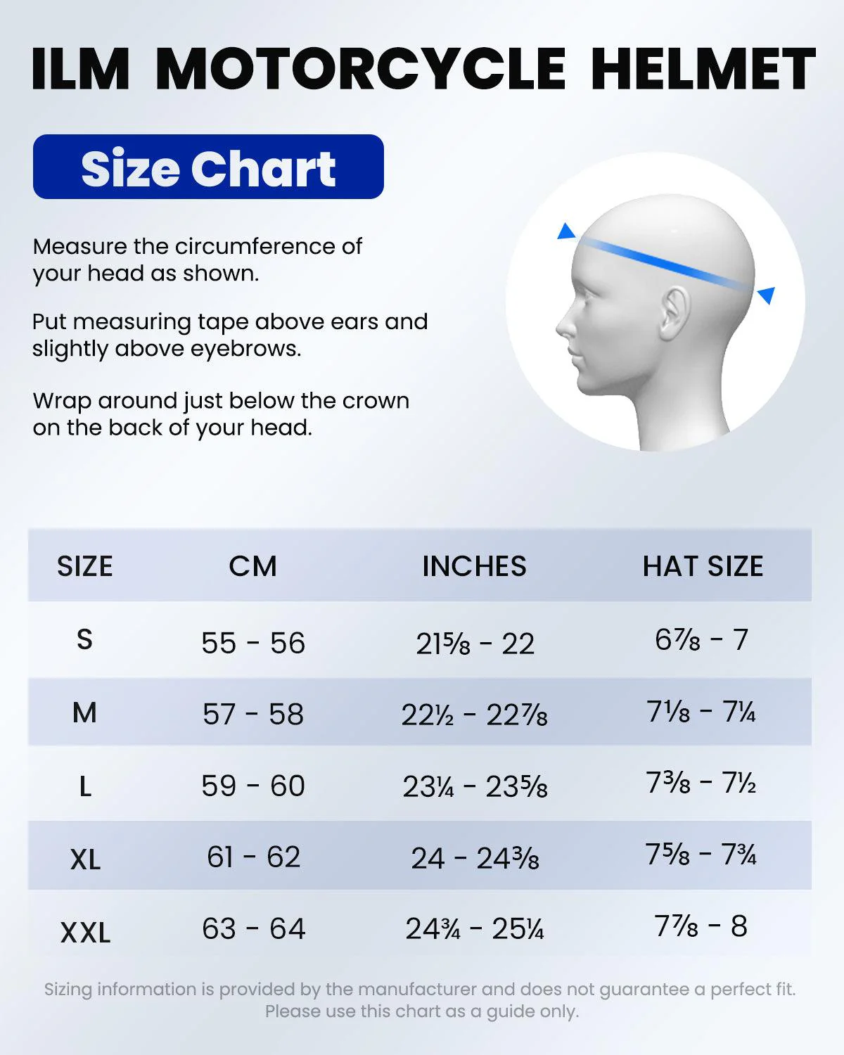 ILM Motorcycle Full Face Street Racing Helmet Model MF567 - Image 12