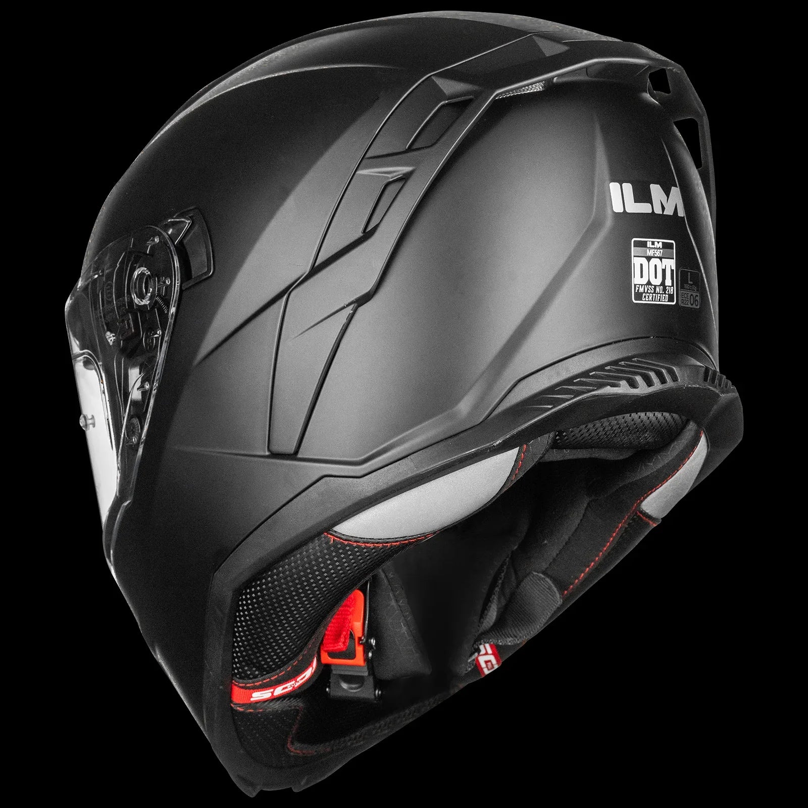 ILM Motorcycle Full Face Street Racing Helmet Model MF567 - Image 4